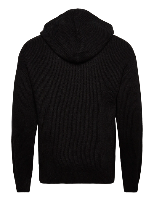 Jersey con capucha canalé Jack & Jones Black