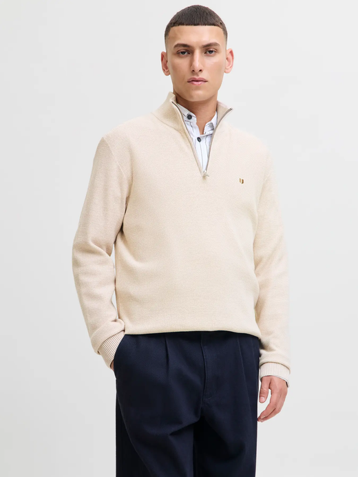 Jersey con cremallera 1/4 Jack & Jones Whitecap Gray