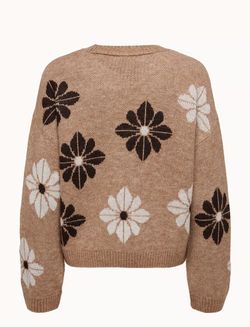 Jersey con estampado flores bicolor Only Toasted Coconut