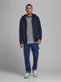 Jack & Jones Black Contrast Pattern Jumper