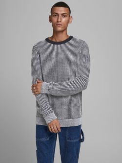 Jack & Jones Black Contrast Pattern Jumper