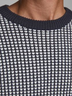 Jack & Jones Black Contrast Pattern Jumper