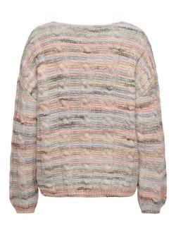 Jersey con trenzas jaspeado multicolor Only Balsam Green