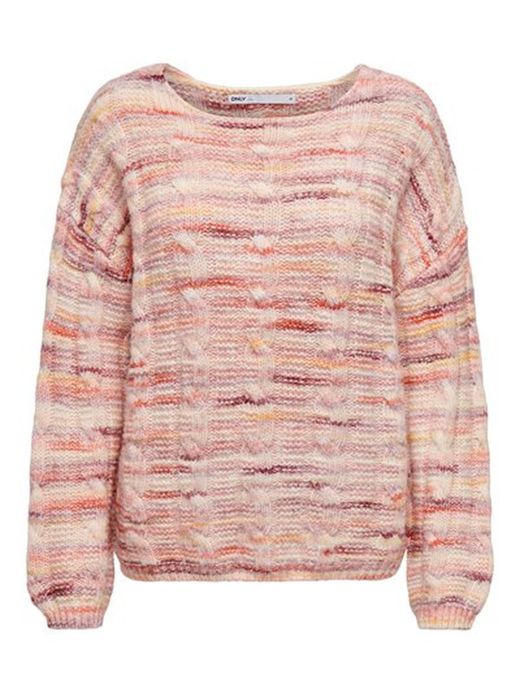 Jersey con trenzas jaspeado multicolor Only Birch