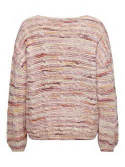 Jersey con trenzas jaspeado multicolor Only Birch