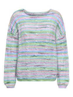 Jersey con trenzas jaspeado multicolor Only Cashmere Blue