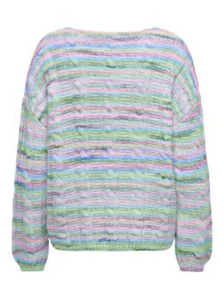 Jersey con trenzas jaspeado multicolor Only Cashmere Blue