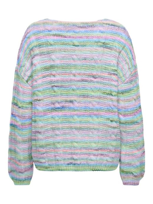 Jersey con trenzas jaspeado multicolor Only Cashmere Blue