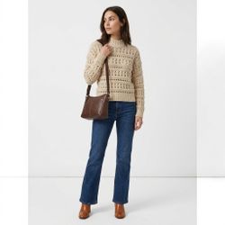 Jersey corto con calados Only Whitecap Gray