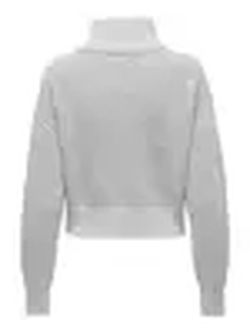 Jersey corto con cremallera 1/4 trenzas Only Light Grey Mela