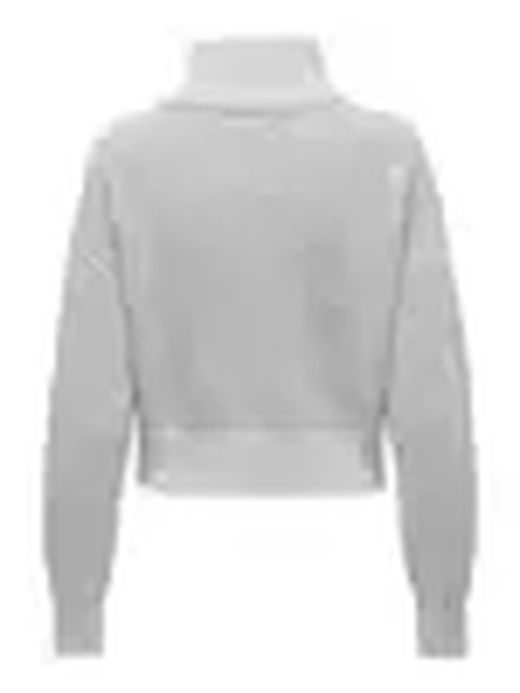 Jersey corto con cremallera 1/4 trenzas Only Light Grey Mela
