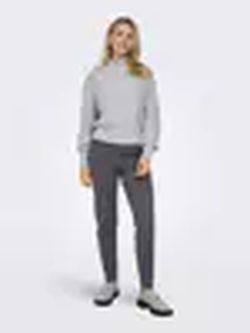 Jersey corto con cremallera 1/4 trenzas Only Light Grey Mela