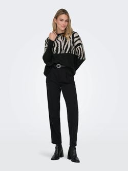 Jersey corto con estampado zebra Only Black