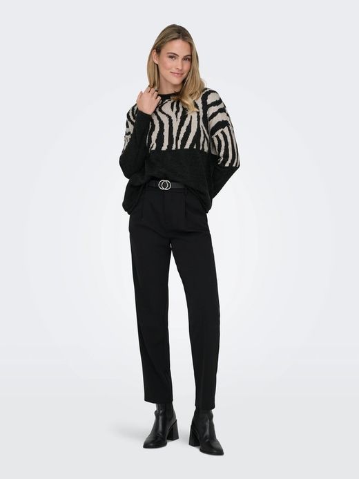 Jersey corto con estampado zebra Only Black