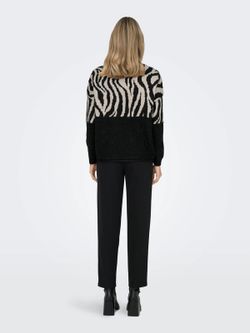 Jersey corto con estampado zebra Only Black