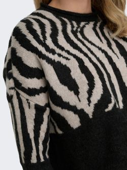 Jersey corto con estampado zebra Only Black