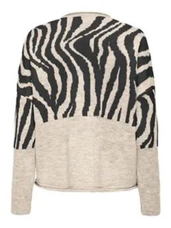 Jersey corto con estampado zebra Only Whitecap Gray