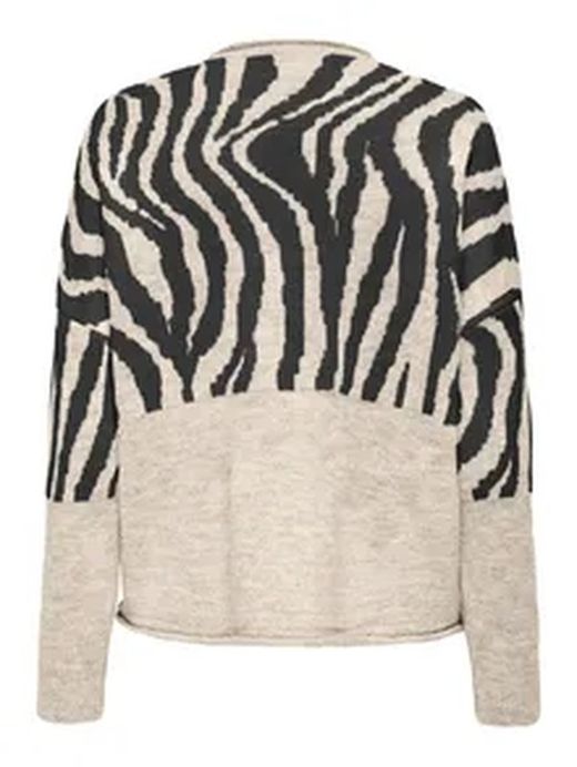 Jersey corto con estampado zebra Only Whitecap Gray