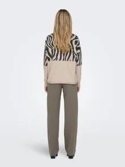 Jersey corto con estampado zebra Only Whitecap Gray