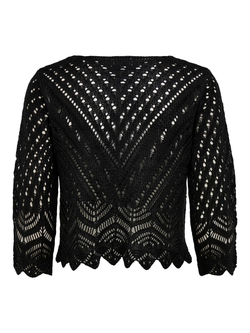 Jersey corto de manga 3/4 calados Jdy Black