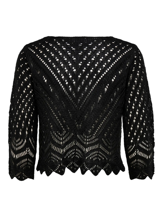 Jersey corto de manga 3/4 calados Jdy Black