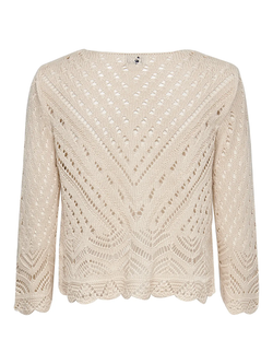 Jersey corto de manga 3/4 calados Jdy Tapioca