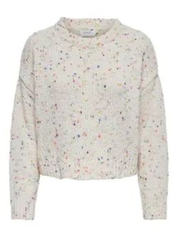 Jersey corto oversize jaspeado colores Only Cloud Dancer