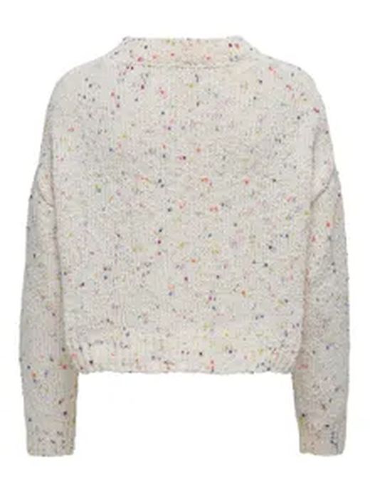 Jersey corto oversize jaspeado colores Only Cloud Dancer