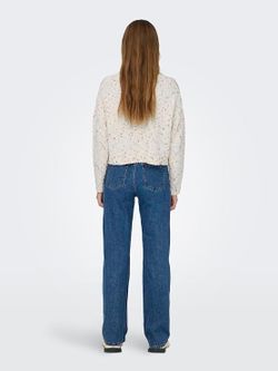 Jersey corto oversize jaspeado colores Only Cloud Dancer