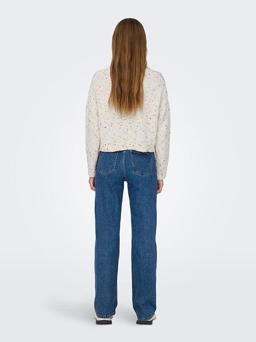 Jersey corto oversize jaspeado colores Only Cloud Dancer