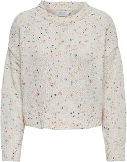 Jersey corto oversize jaspeado colores Only Cloud Dancer