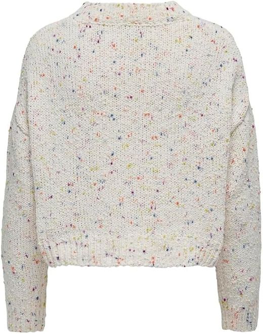 Jersey corto oversize jaspeado colores Only Cloud Dancer