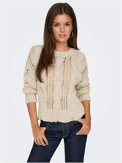 Jersey corto oversize trenza Only Birch