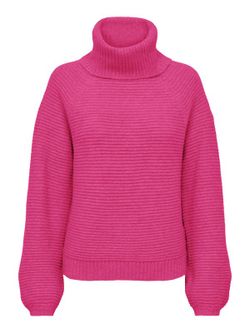 Jersey cuello alto oversize Only Fucsia