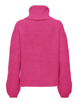 Jersey cuello alto oversize Only Fucsia