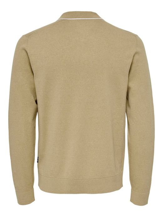Jersey cuello polo ribeteado Only & Sons Chinchilla
