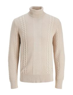 Jersey de cuello alto con trenzas Jack & Jones Moonbean