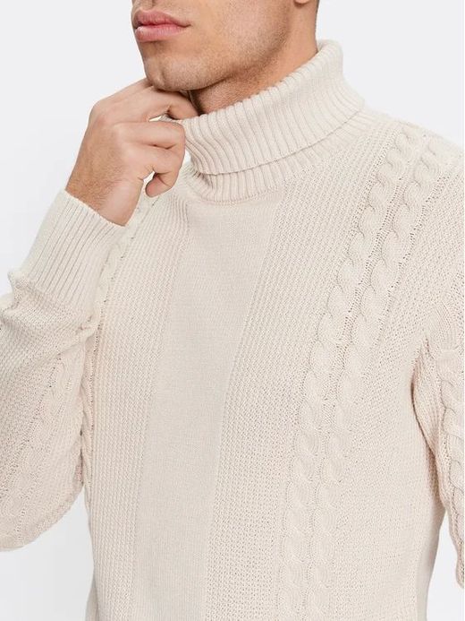 Jersey de cuello alto con trenzas Jack & Jones Moonbean