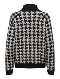 Jersey de cuello alto estampado pata de gallo Only Black