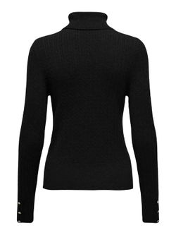 Jersey de cuello alto trenzas Only Black