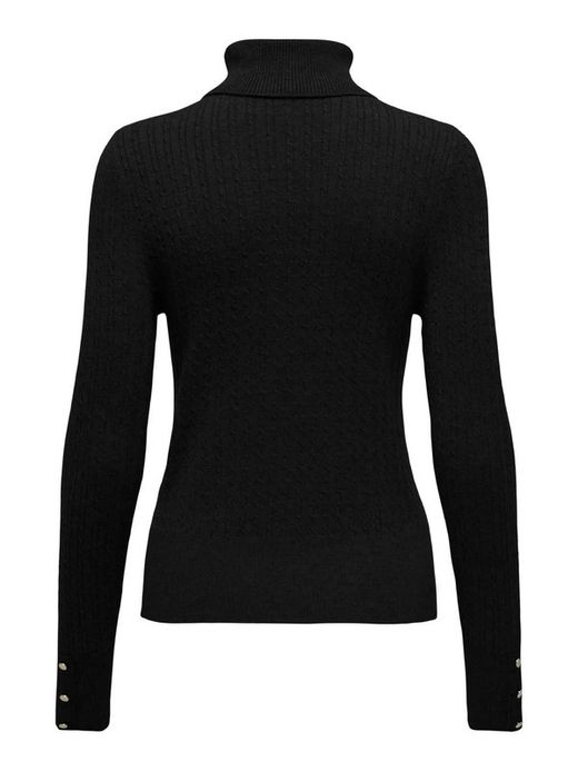 Jersey de cuello alto trenzas Only Black