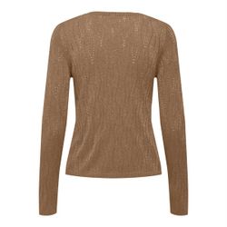 Jersey de cuello pico efecto lurex Only Toasted Coconut