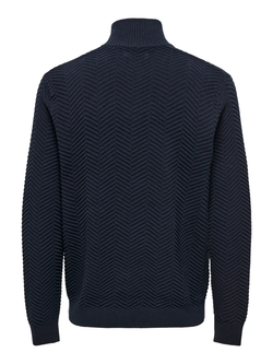 Jersey de cuello polo con espiga Only & Sons Navy Blazer