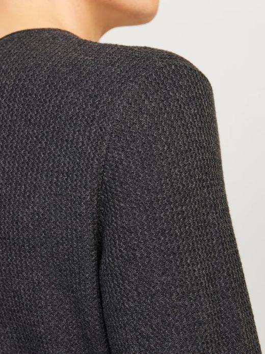 Jersey de cuello redondo con punto ondulado Jack & Jones Dark Grey