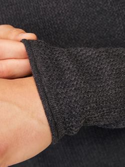 Jersey de cuello redondo con punto ondulado Jack & Jones Dark Grey