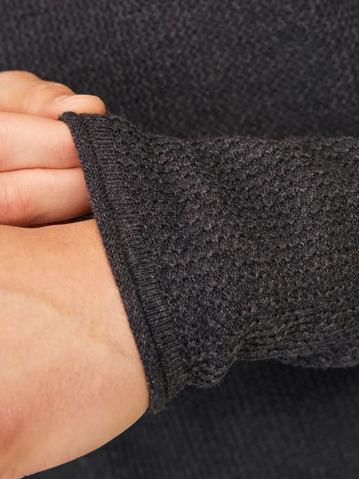 Jersey de cuello redondo con punto ondulado Jack & Jones Dark Grey