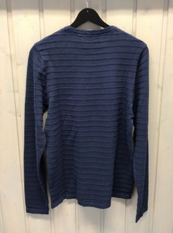 Jersey de cuello redondo con rayas relieve Blend Of America Navy