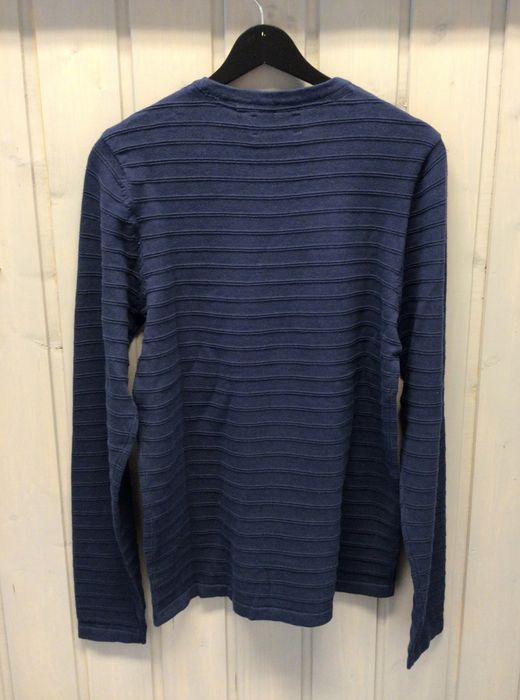 Jersey de cuello redondo con rayas relieve Blend Of America Navy