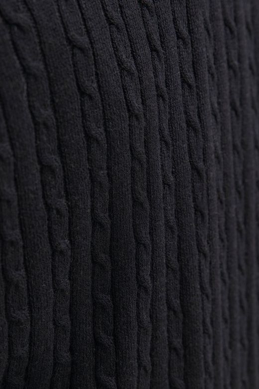 Jersey de cuello redondo con trenzas Jack & Jones Black