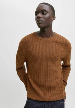 Jersey de cuello redondo con trenzas Jack & Jones Monks Robe